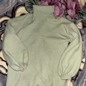 Green Turtleneck Sweater